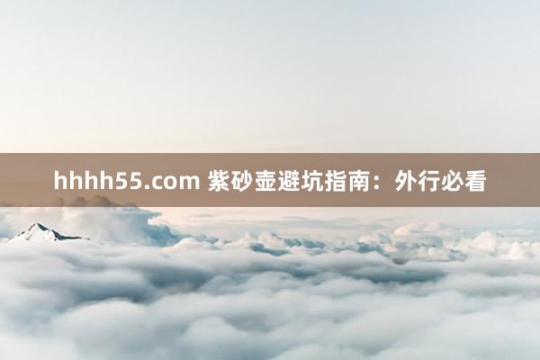 hhhh55.com 紫砂壶避坑指南：外行必看